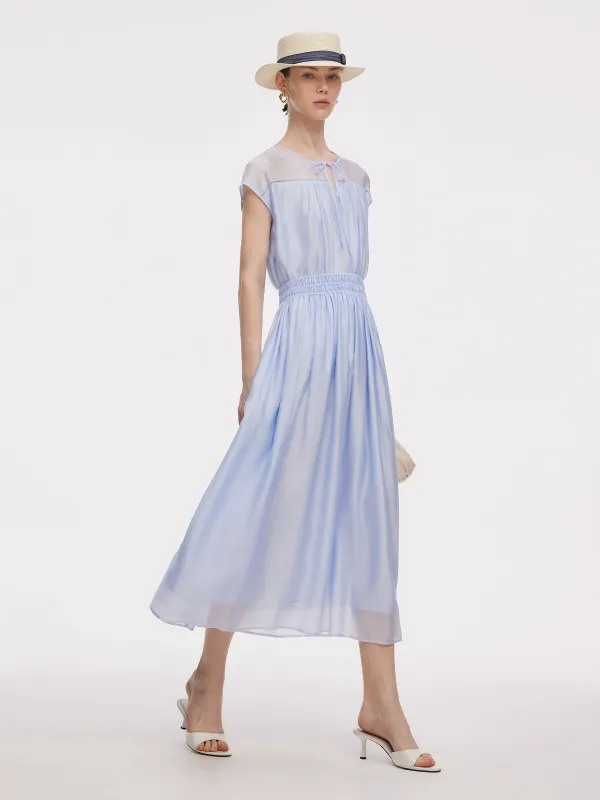 Loose Fit Cap Sleeve Top And A-Line Skirt Two-Piece Set sold by Goelia