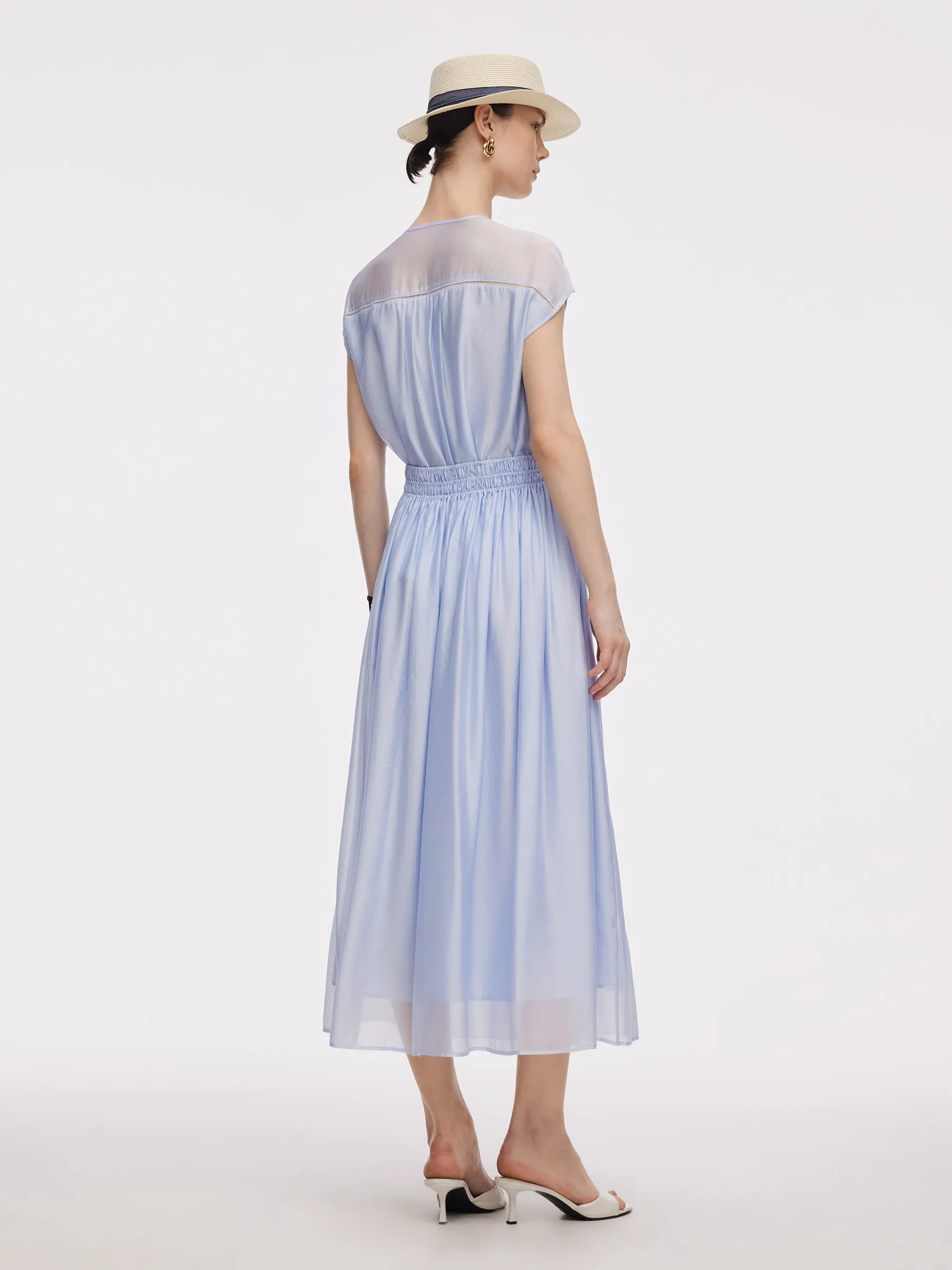 Loose Fit Cap Sleeve Top And A-Line Skirt Two-Piece Set sold by Goelia product image thumbnail 3