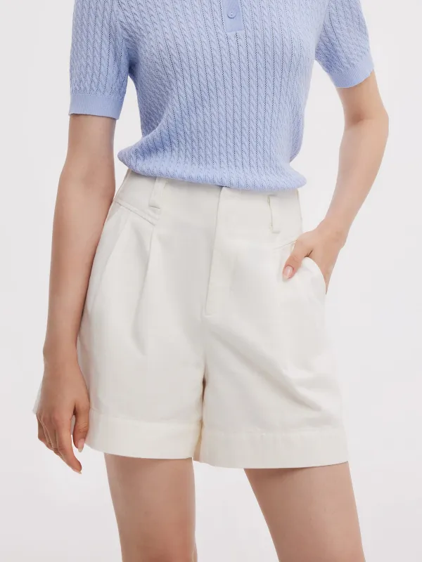 Denim A-Line Women High-Waisted Shorts sold by Goelia
