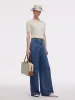 100% Tencel Denim Women Adjustable Waist Jeans sold by Goelia