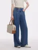 100% Tencel Denim Women Adjustable Waist Jeans sold by Goelia