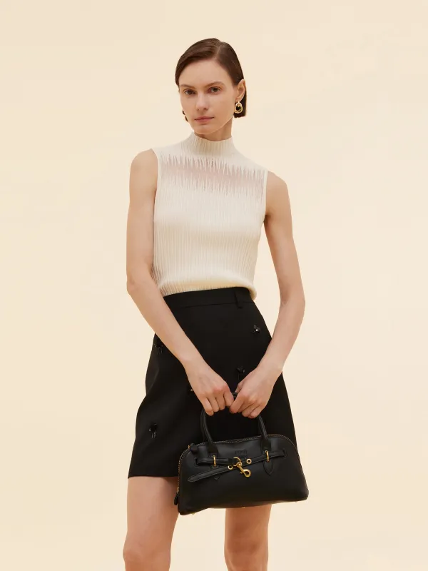 Tencel Blend Women Mock Neck Knit Tank Top sold by Goelia