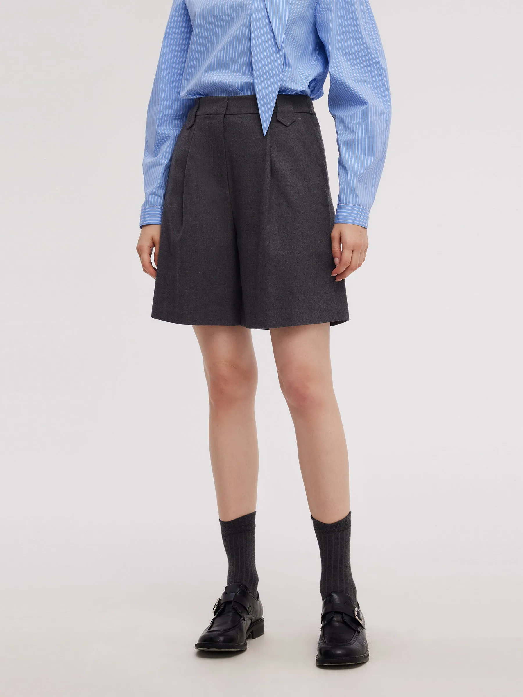 Wool Blend Women A-Line Shorts sold by Goelia product image thumbnail 5