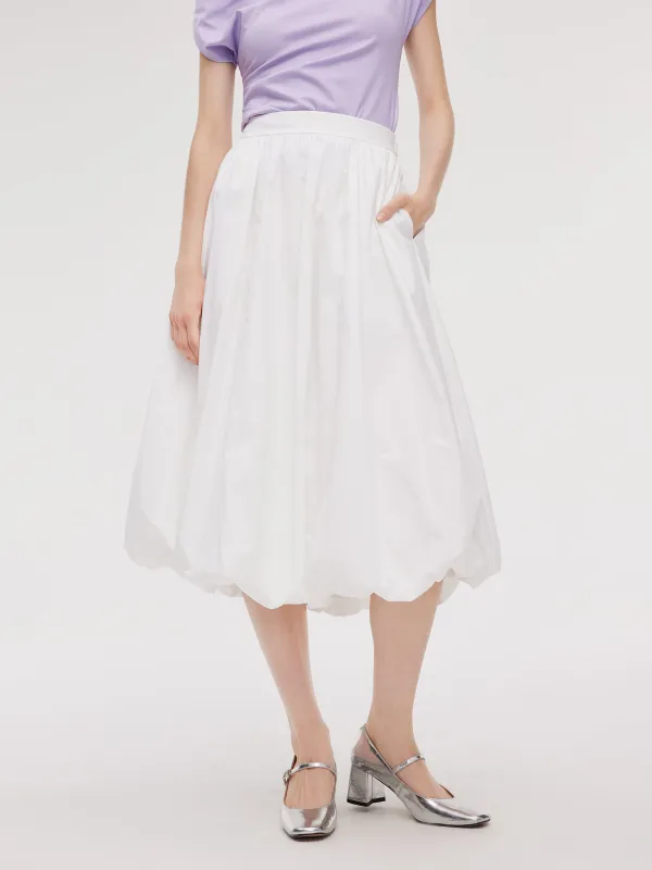 100% Cotton Bubble Hem Women Skirt sold by Goelia