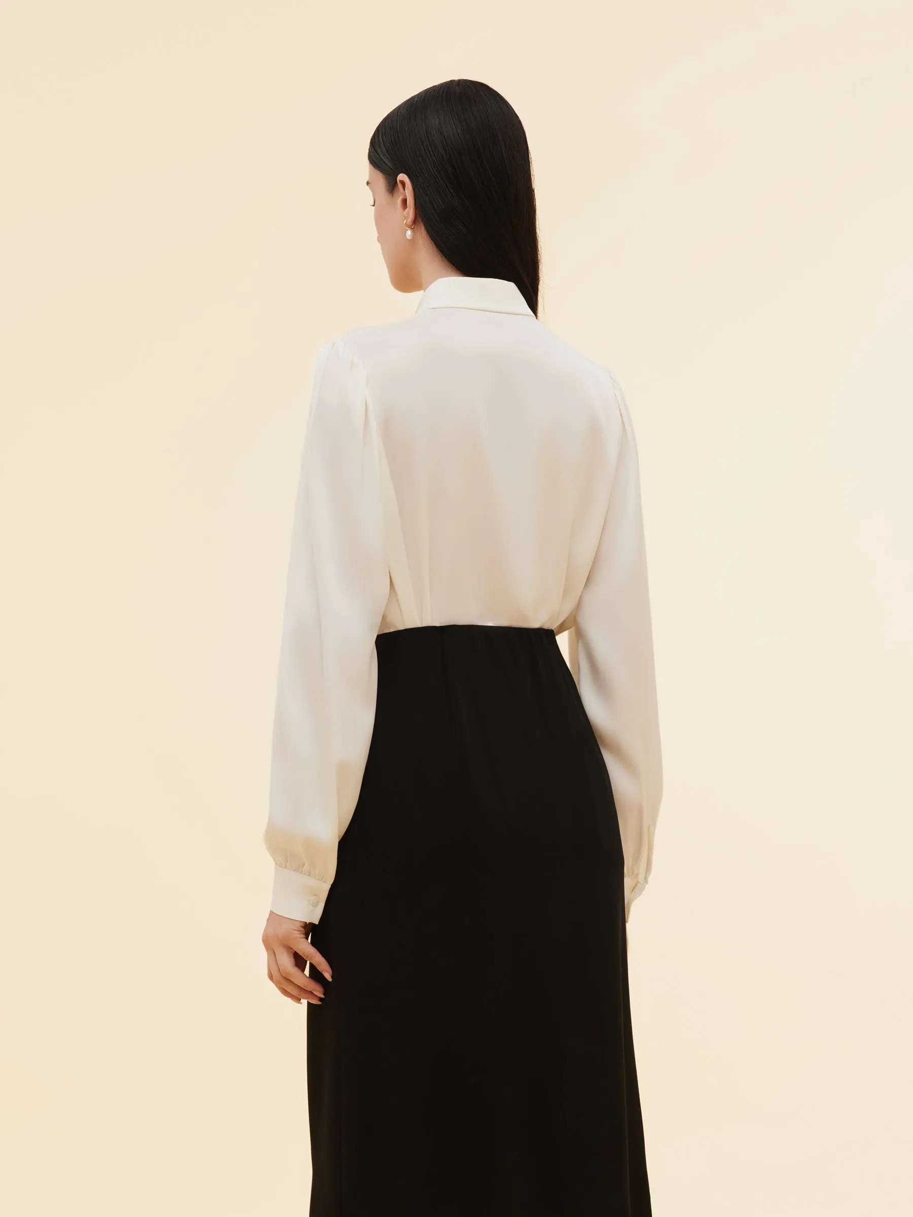 22MM Mulberry Silk Women Shirt With Detachable Bow sold by Goelia product image thumbnail 3