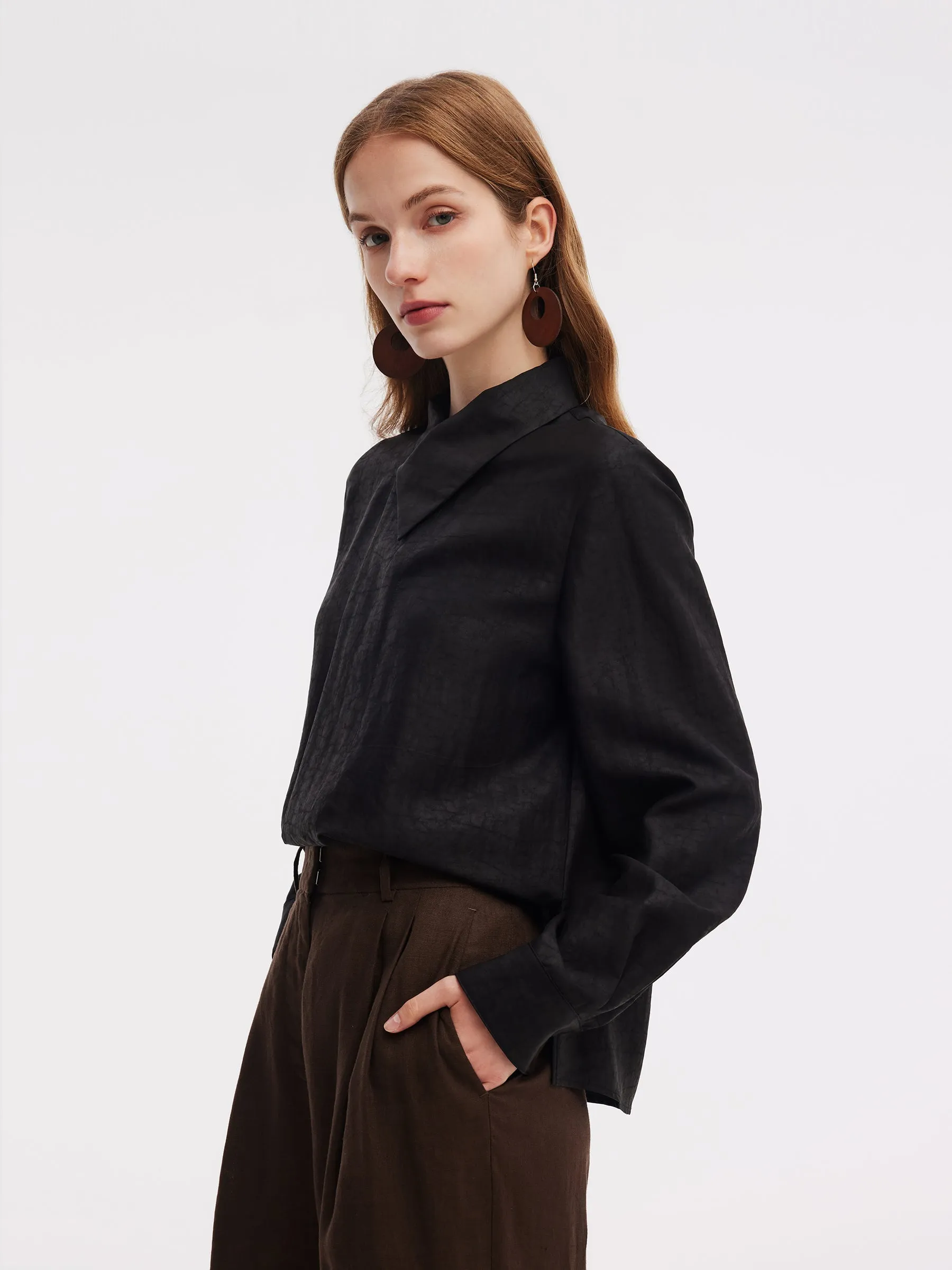 18MM Xiang Yun Silk Cross Front Collar Women Blouse sold by Goelia product image thumbnail 5