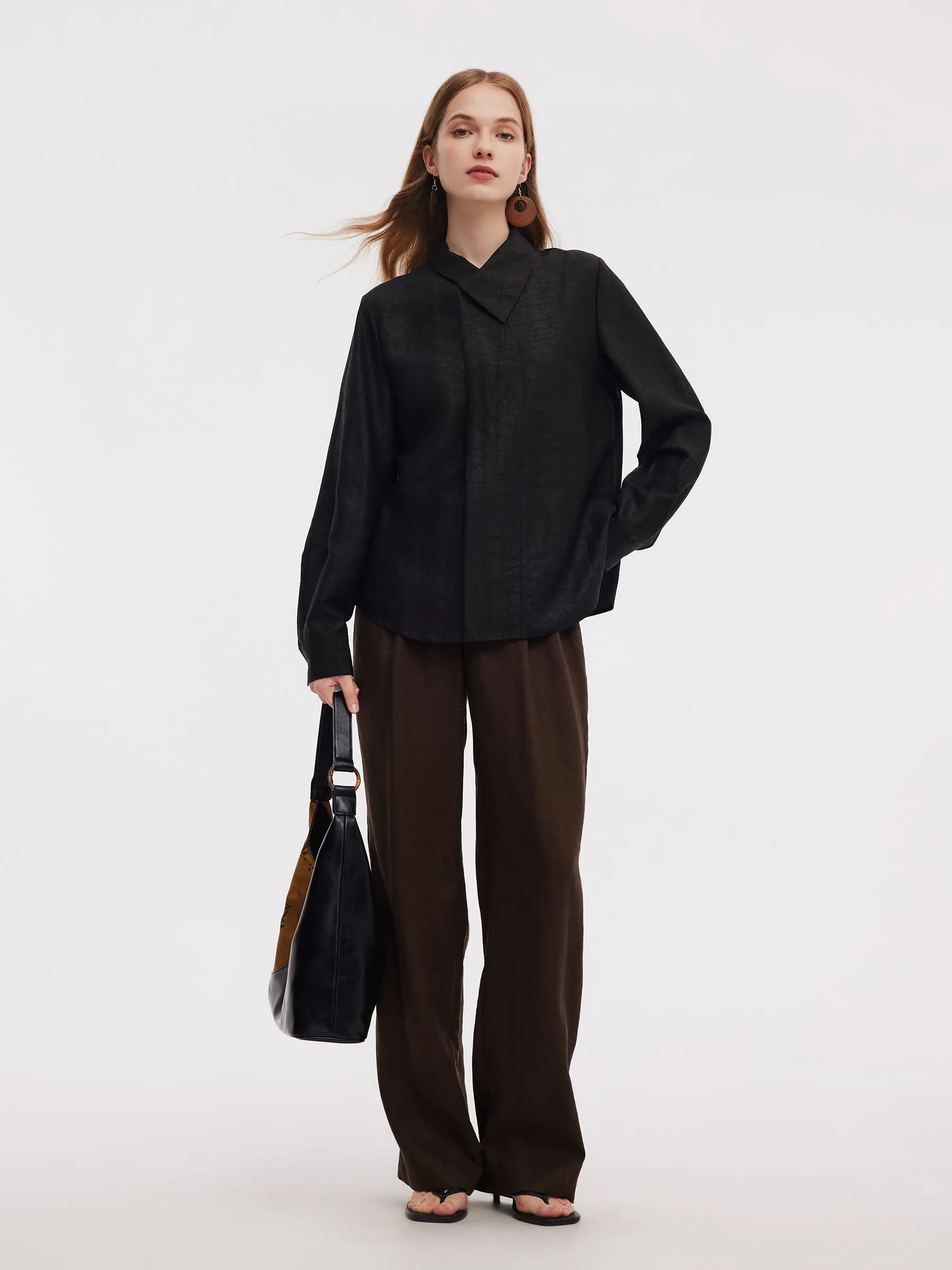 18MM Xiang Yun Silk Cross Front Collar Women Blouse sold by Goelia product image thumbnail 2