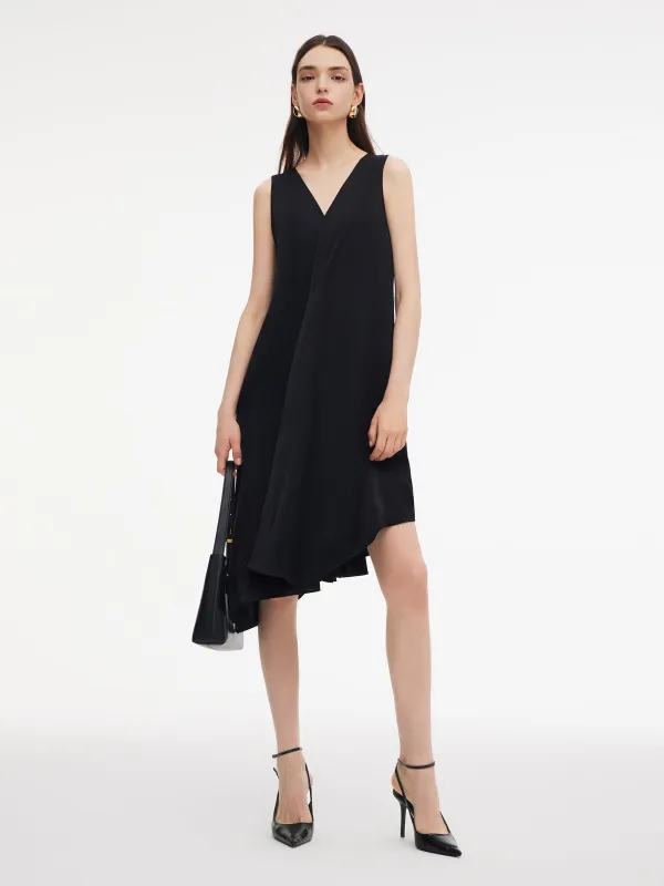 Triacetate Blend Women Sleeveless Reversible Midi Dress sold by Goelia