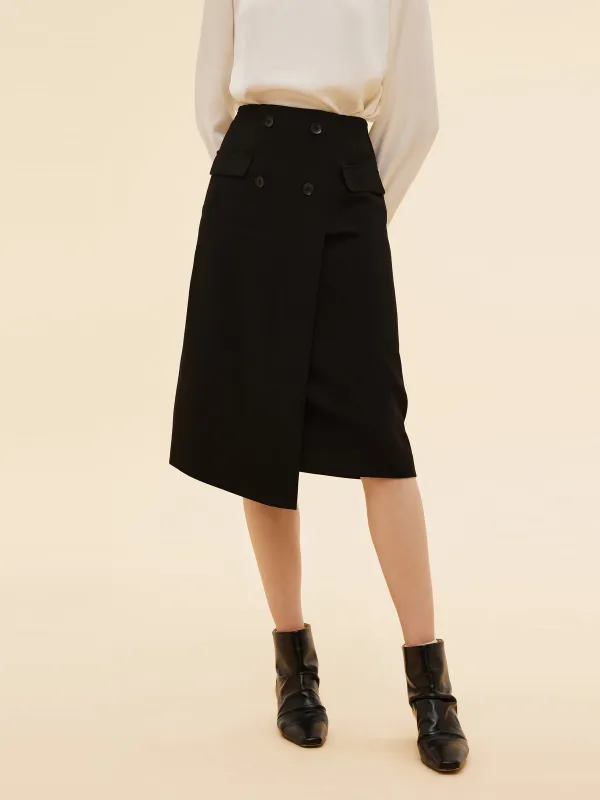 Acetate Blend Women Column Skirt sold by Goelia