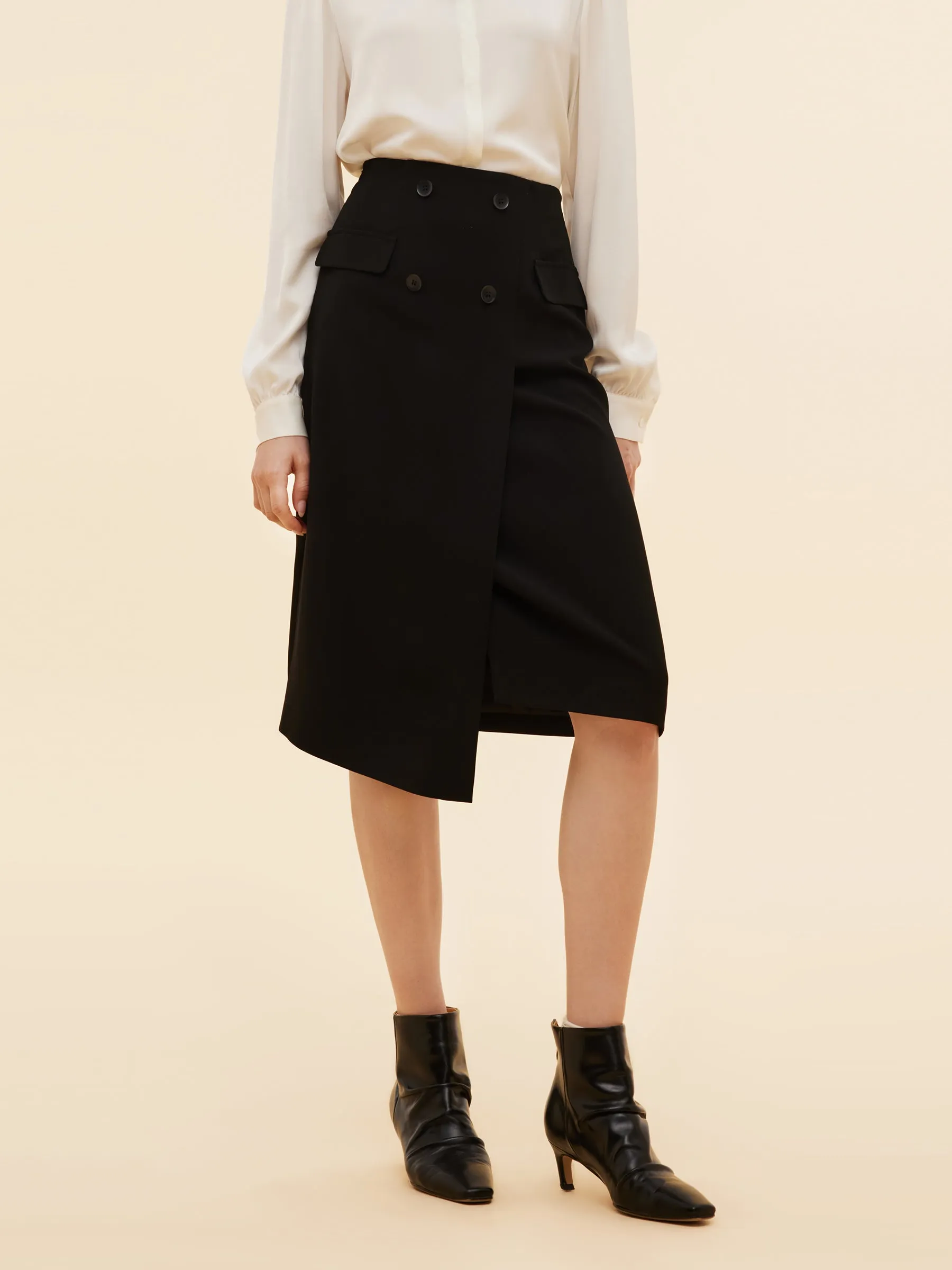 Acetate Blend Women Column Skirt sold by Goelia product image thumbnail 4