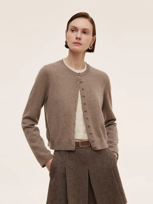 [Preview] 100% Cashmere Women Mock Layered Cardigan sold by Goelia