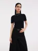 Tencel Acetate Blend Women Side Pleat Knit Top sold by Goelia