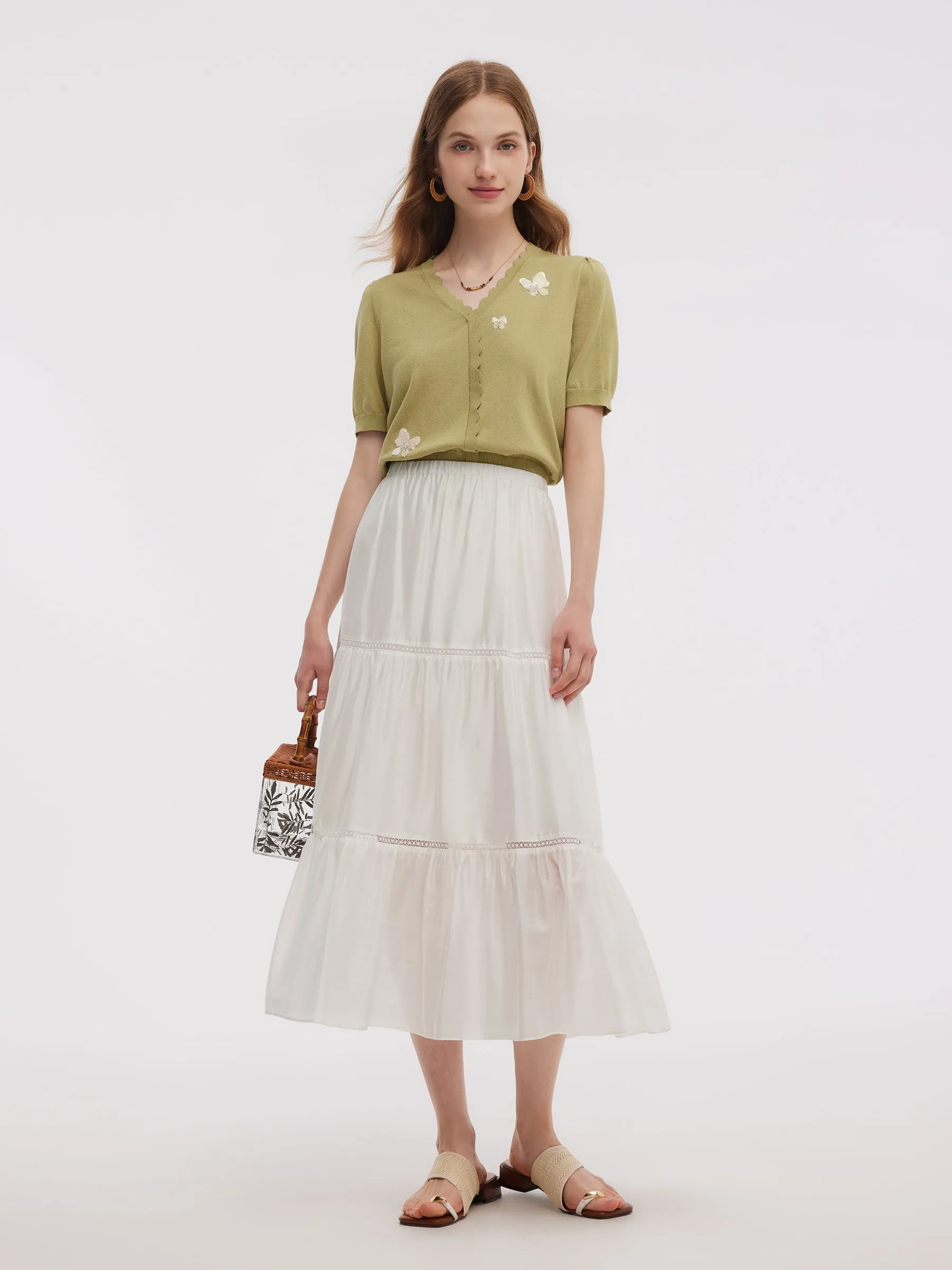 Tencel Blend Women A-Line Skirt sold by Goelia product image thumbnail 2