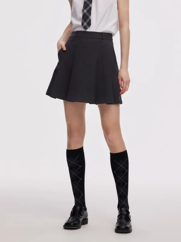 [Preview] Wool Blend Women Pleated Culottes sold by Goelia