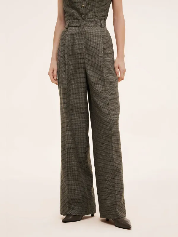 [Preview] Plaid Women Straight Leg Pants sold by Goelia