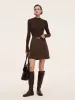 [Preview] 100% Wool Plaid Women Skirt With Leather Belt sold by Goelia
