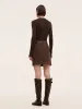 [Preview] 100% Wool Plaid Women Skirt With Leather Belt sold by Goelia