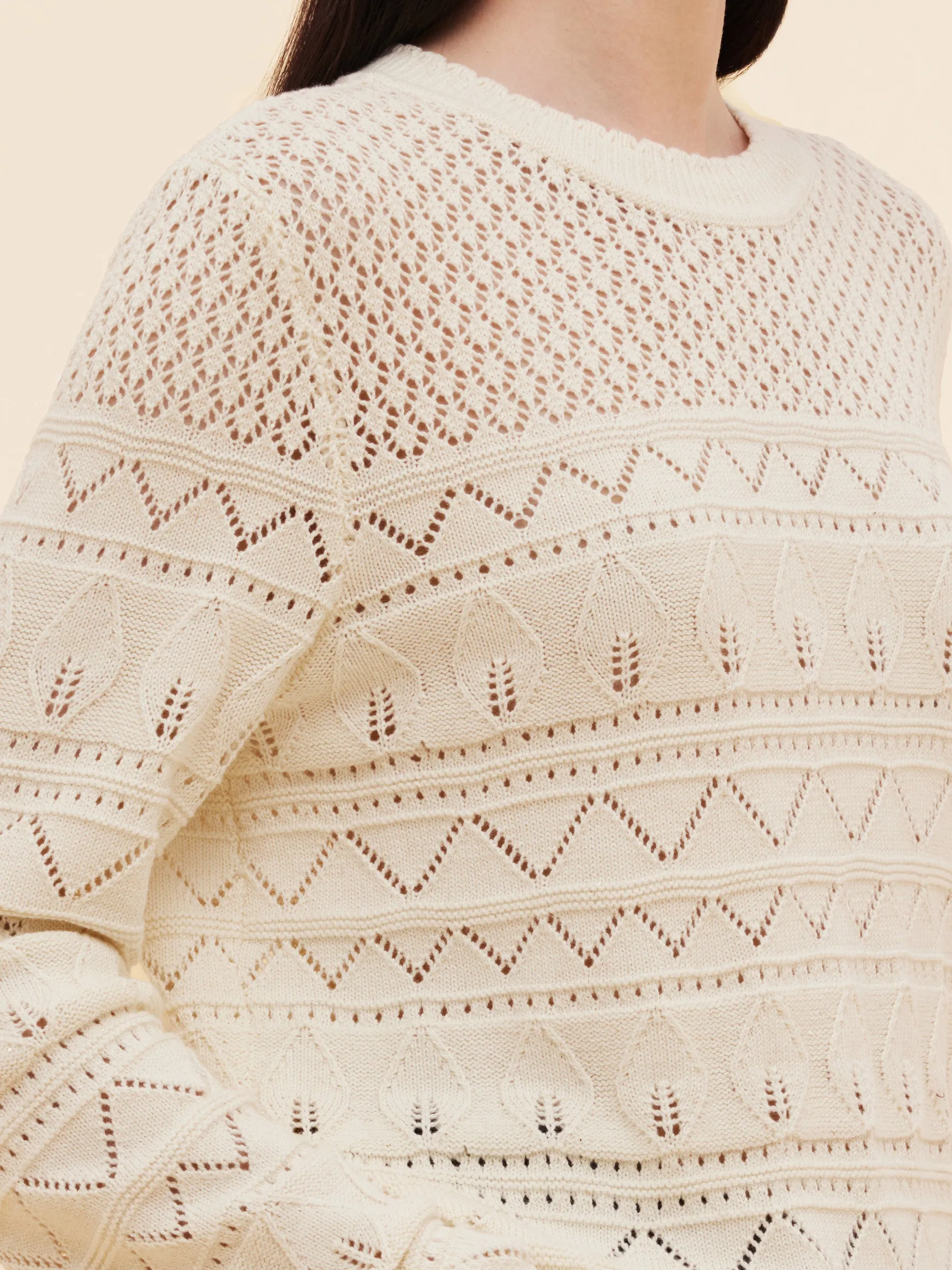 Cotton Sequins Women Open-Knit Top sold by Goelia product image thumbnail 5