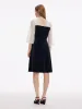 Sequined Mesh Patchwork Women Velvet Midi Dress sold by Goelia
