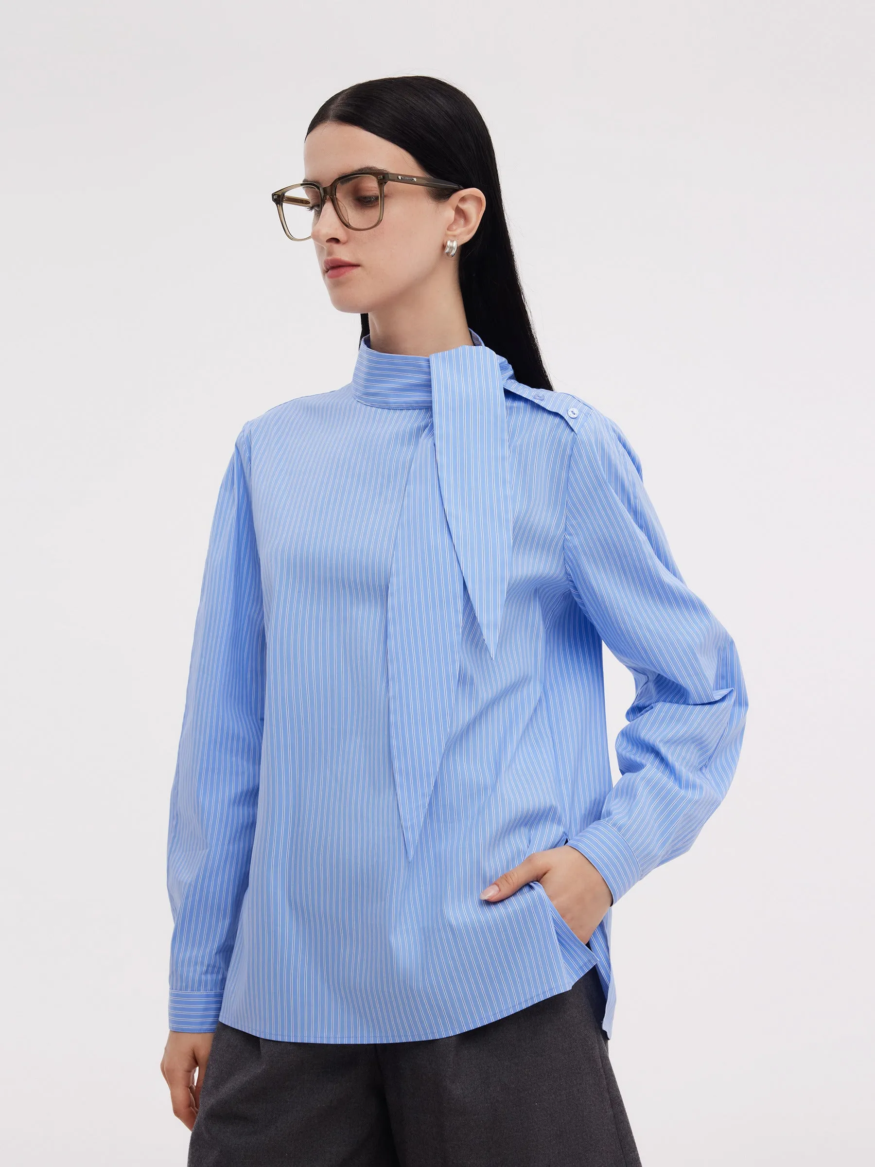 Wool Blend Vest And Blouse Two-Piece Set sold by Goelia product image thumbnail 5