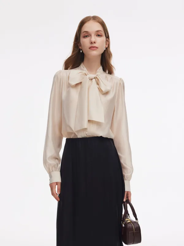 [Preview] Modal Acetate Blend Tie Front Women Blouse sold by Goelia