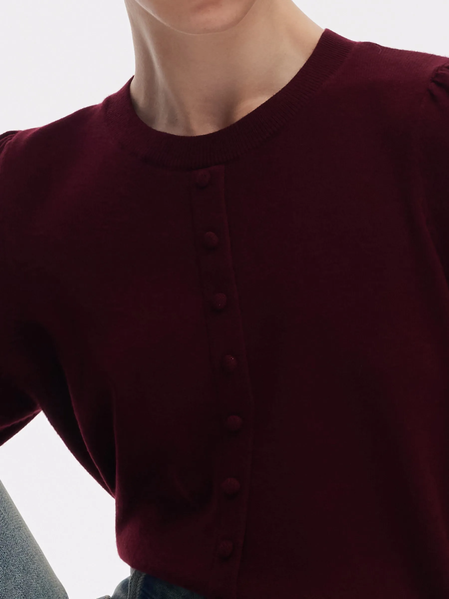 Tencel Blend Puff Long Sleeve Women Knit Top sold by Goelia product image thumbnail 5