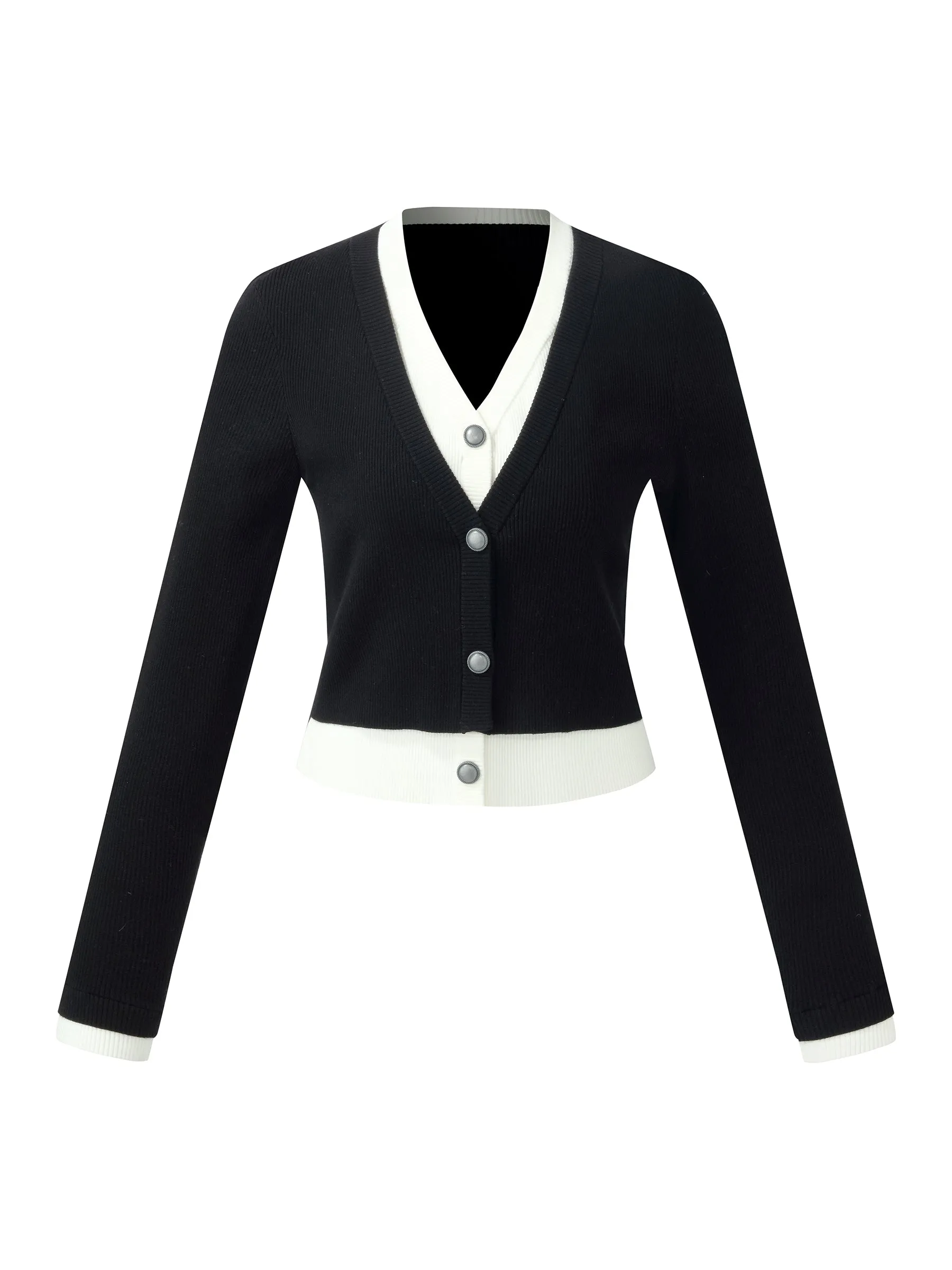 Lyocell Blend Faux Two-Piece Women Knit Top sold by Goelia product image thumbnail 5