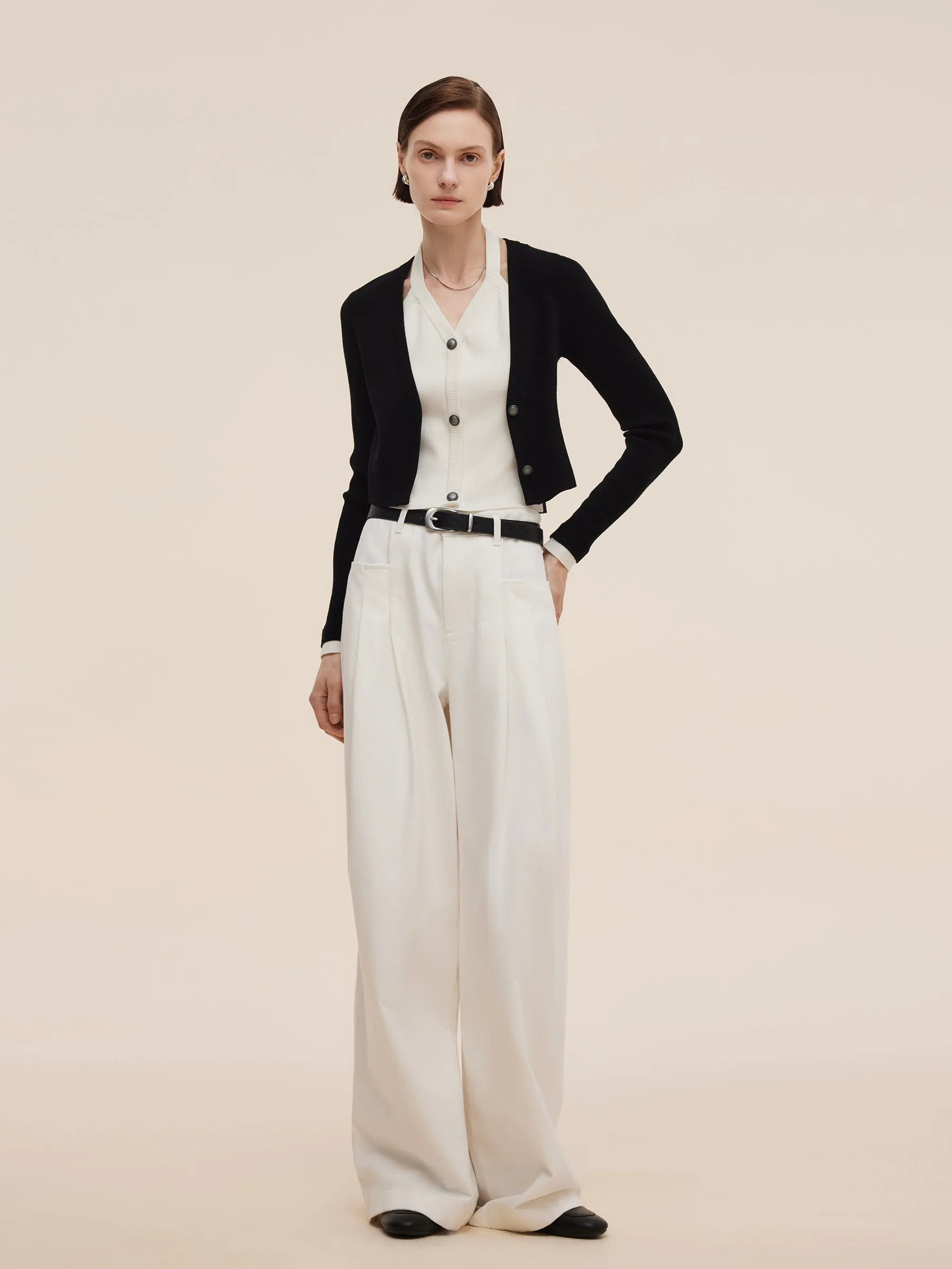 Lyocell Blend Faux Two-Piece Women Knit Top sold by Goelia product image thumbnail 2