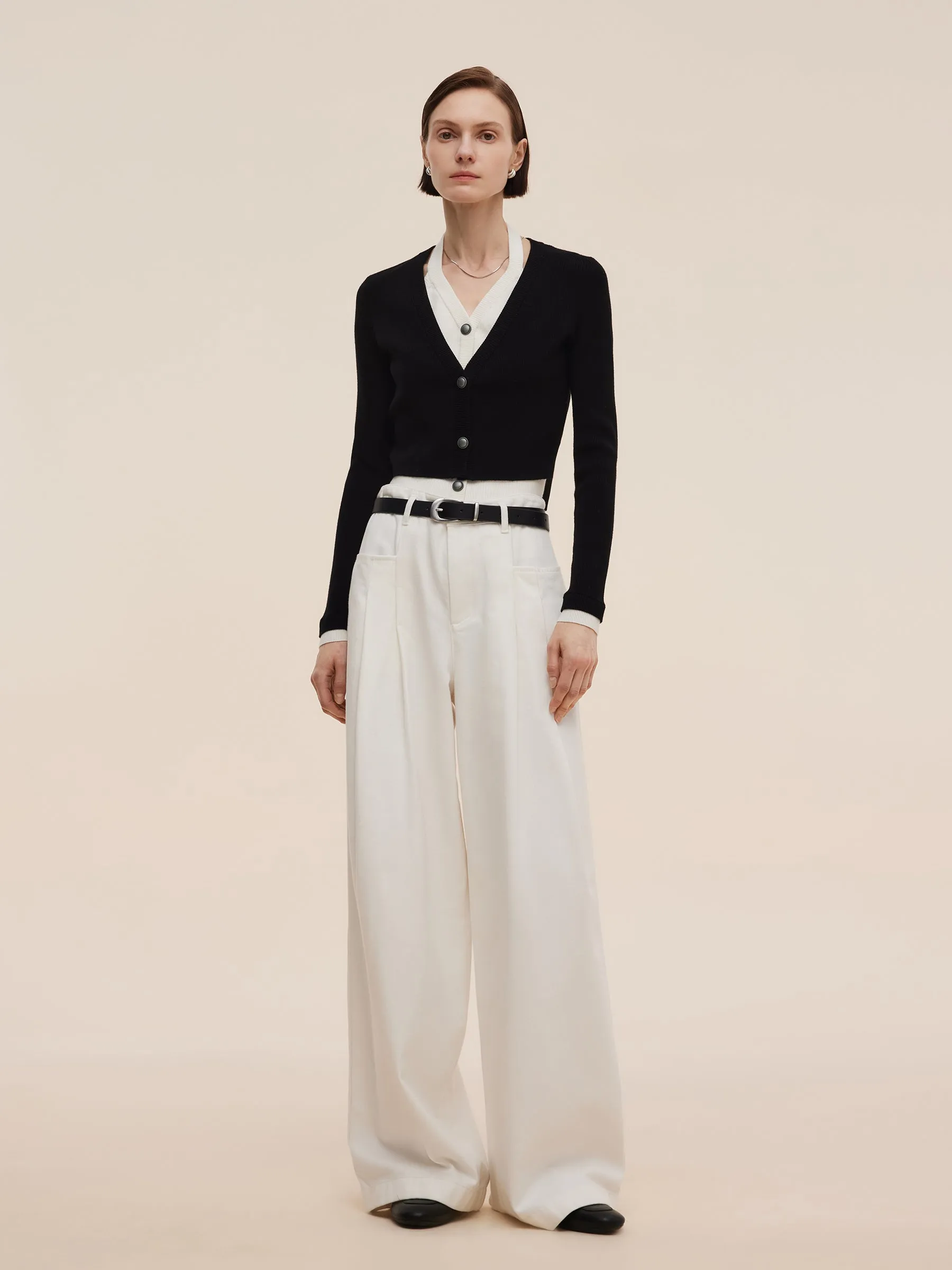 Lyocell Blend Faux Two-Piece Women Knit Top sold by Goelia product image thumbnail 3