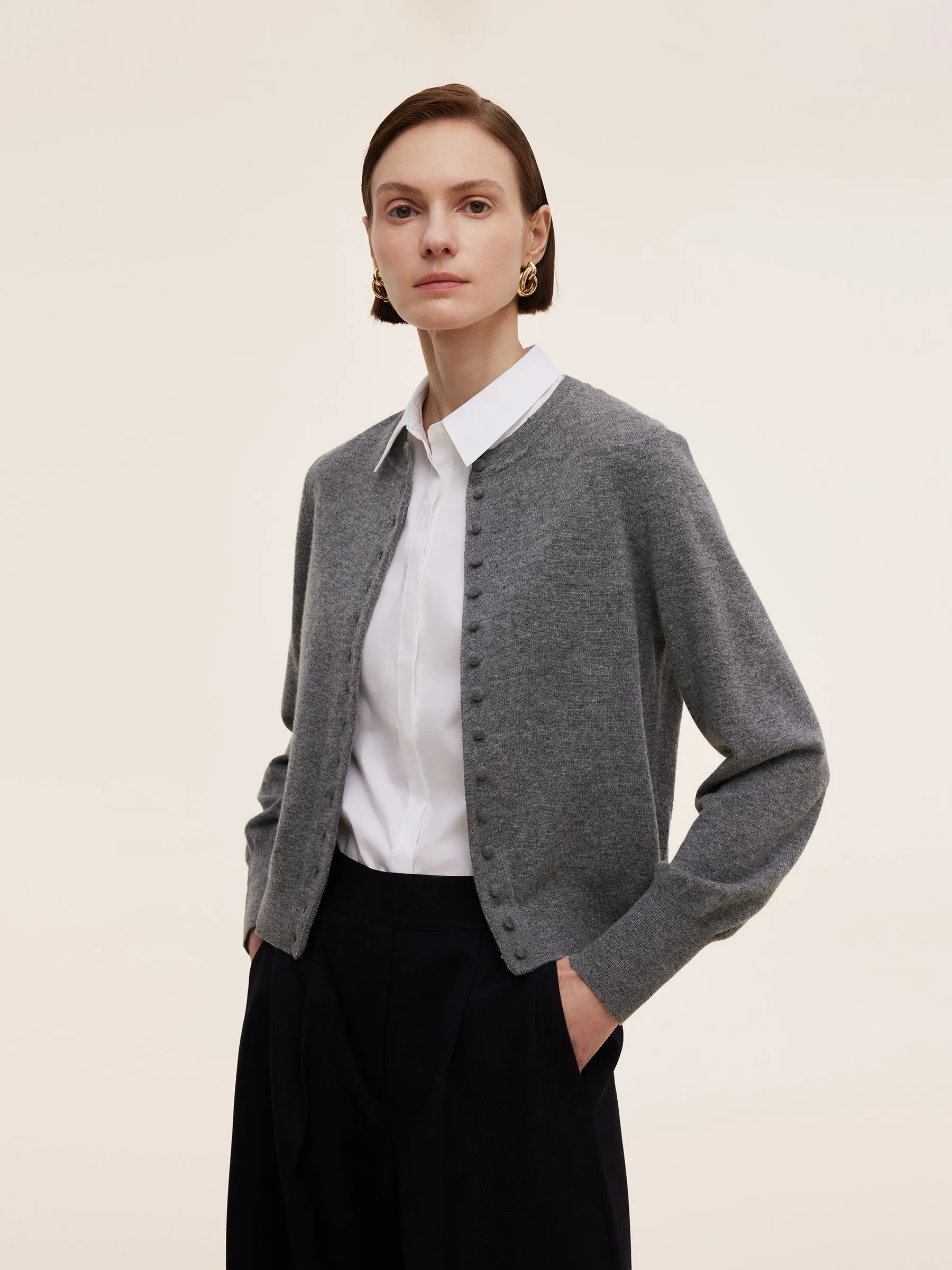 Cashmere Wool Blend Women Cardigan sold by Goelia product image thumbnail 5