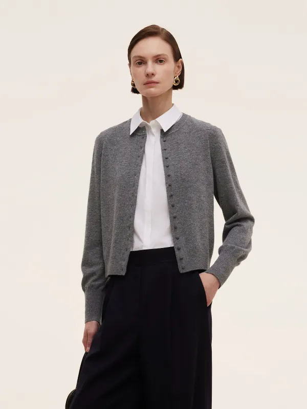 Cashmere Wool Blend Women Cardigan sold by Goelia