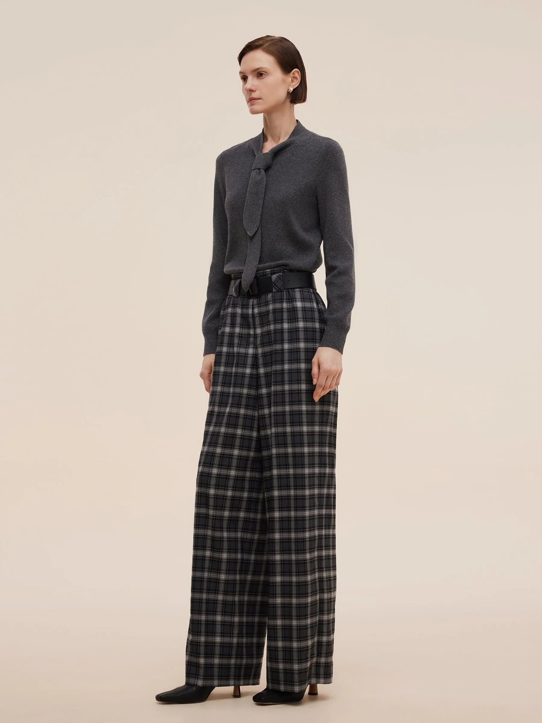 Wool Blend Tie Front Women Knit Top sold by Goelia product image thumbnail 4