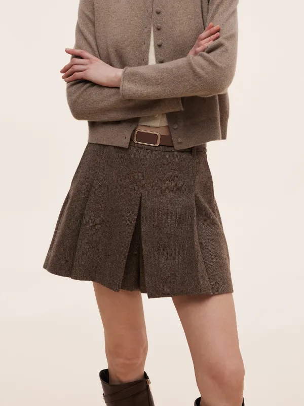 100% Washable Wool Women Culotte Skirt sold by Goelia
