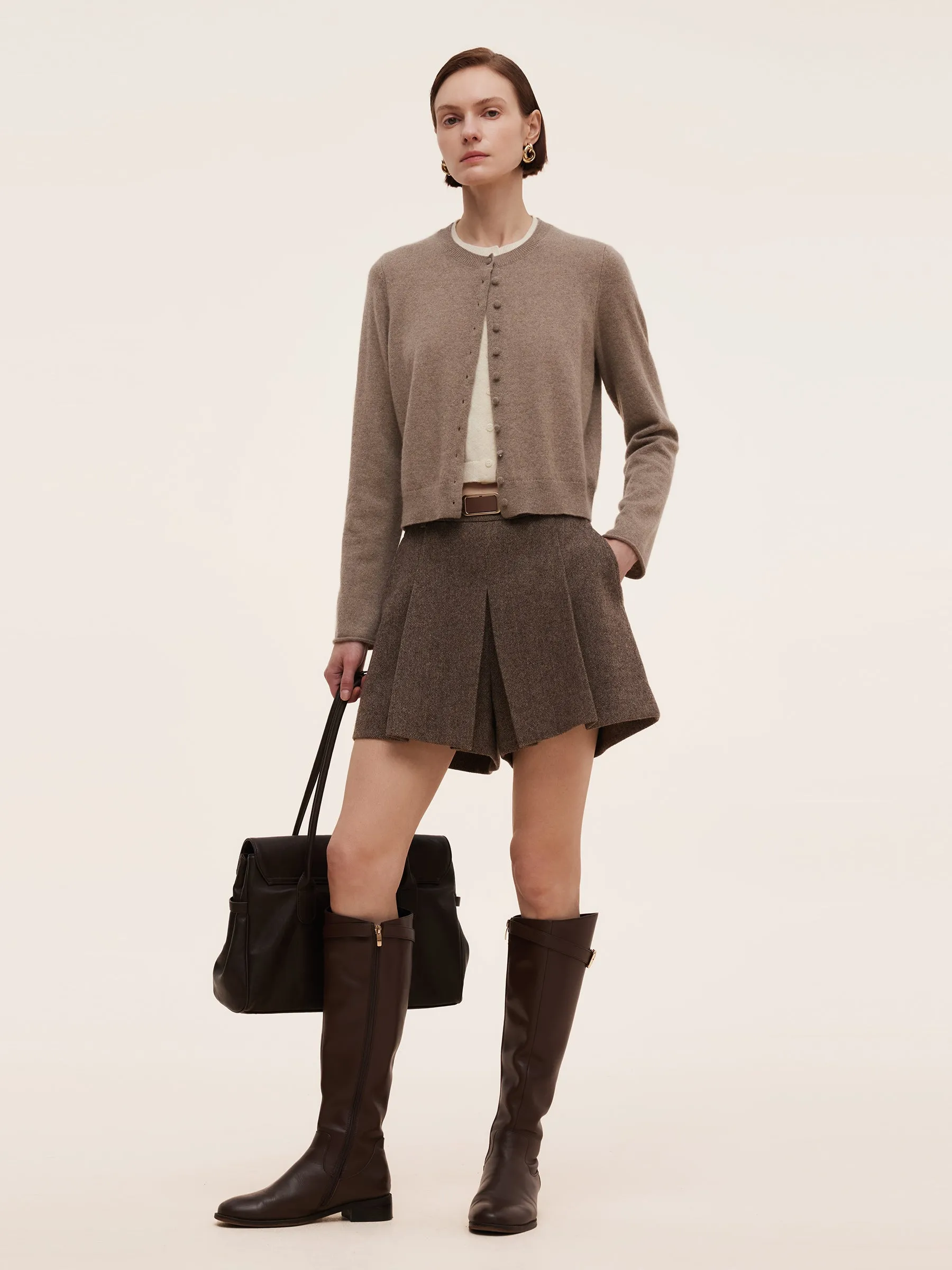 100% Washable Wool Women Culotte Skirt sold by Goelia product image thumbnail 2