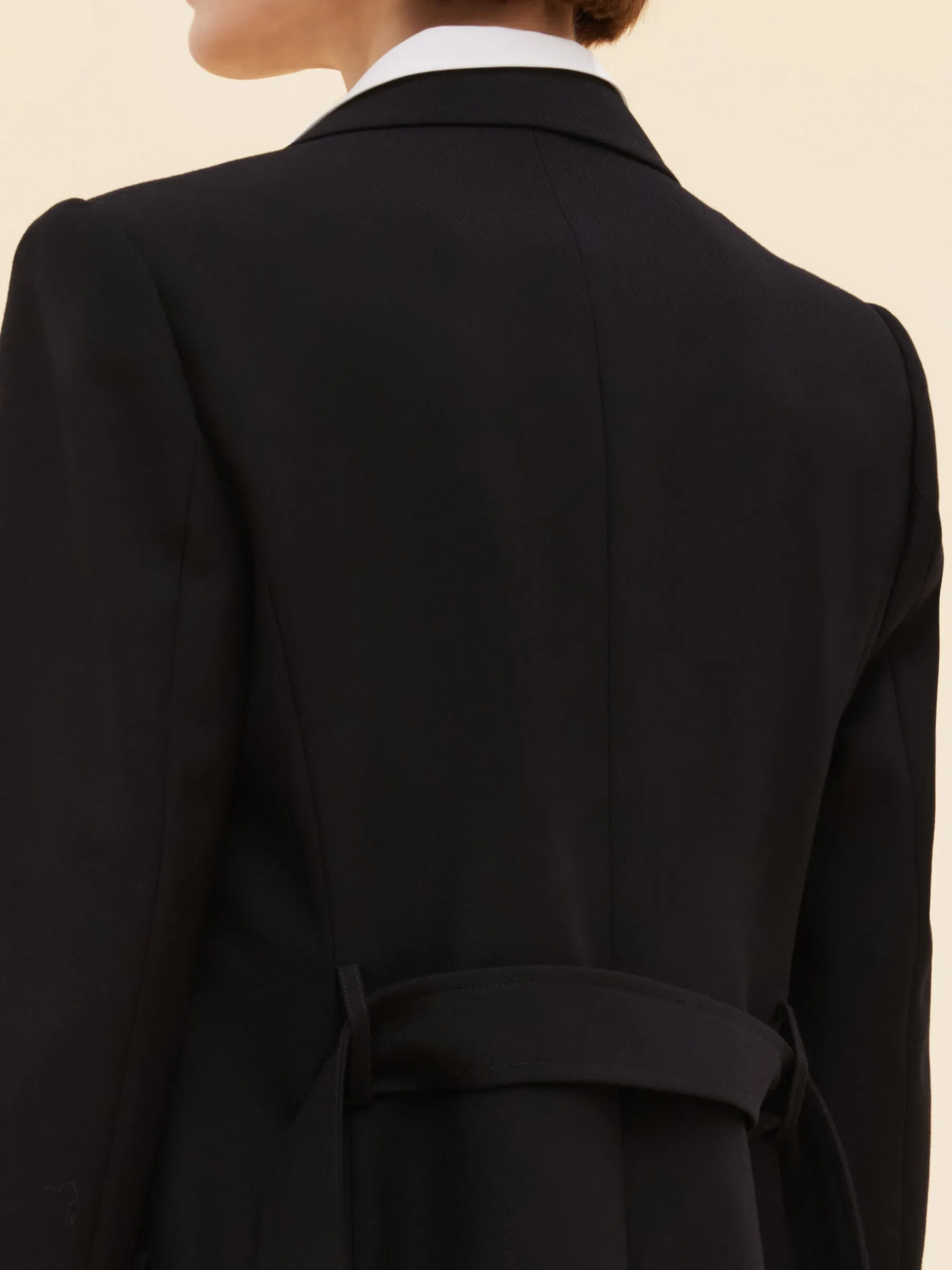 Worsted Wool Blend Notched Collar Women Trench Coat sold by Goelia product image thumbnail 5