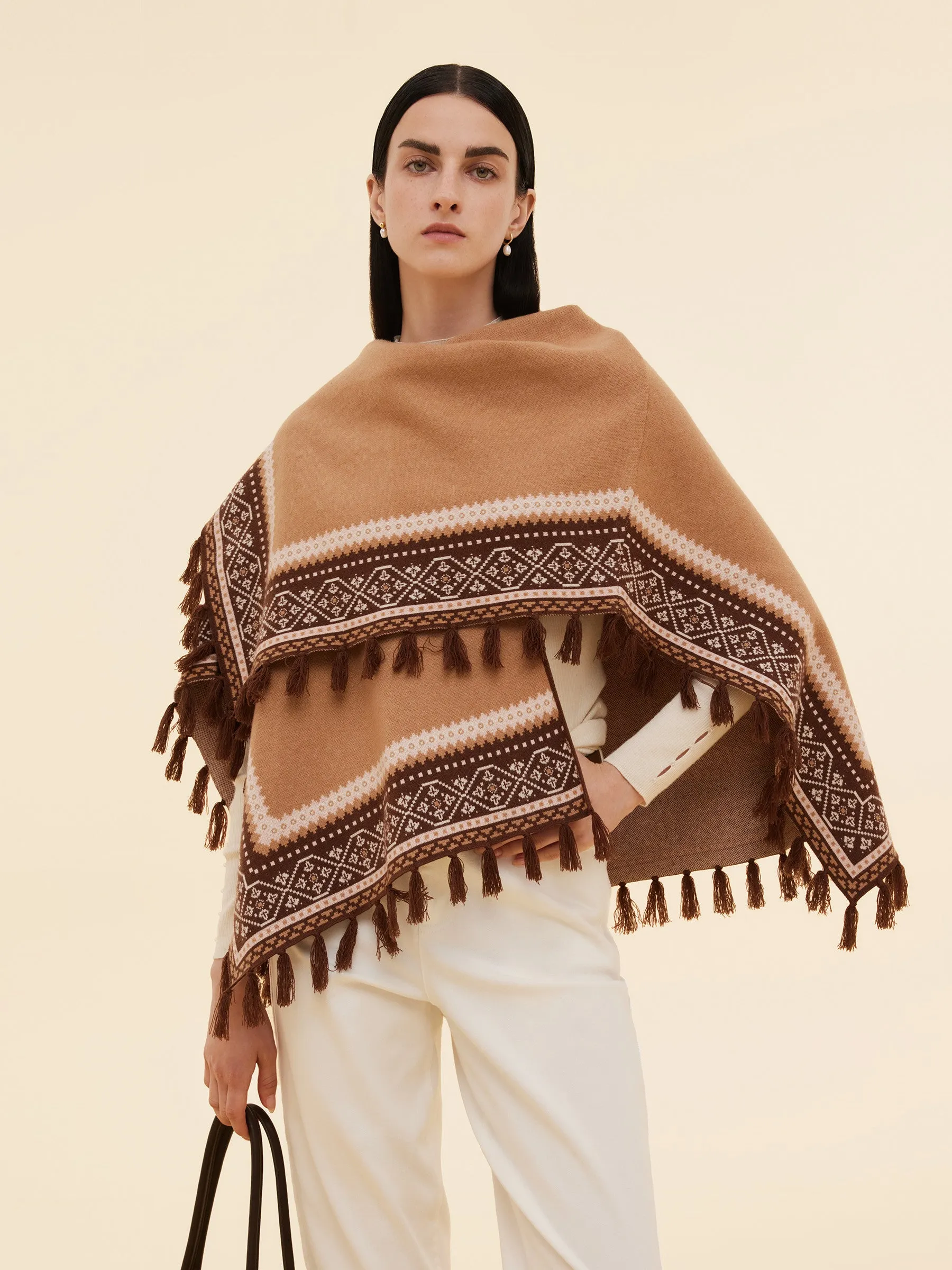 Loose Fringe Women Poncho Sweater sold by Goelia product image thumbnail 3