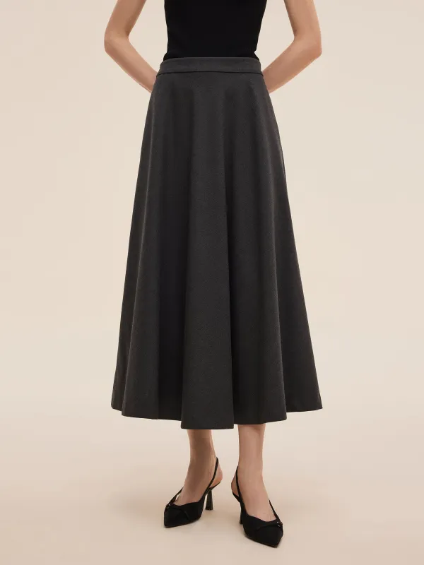 Worsted Wool Blend A-Line Women Skirt sold by Goelia