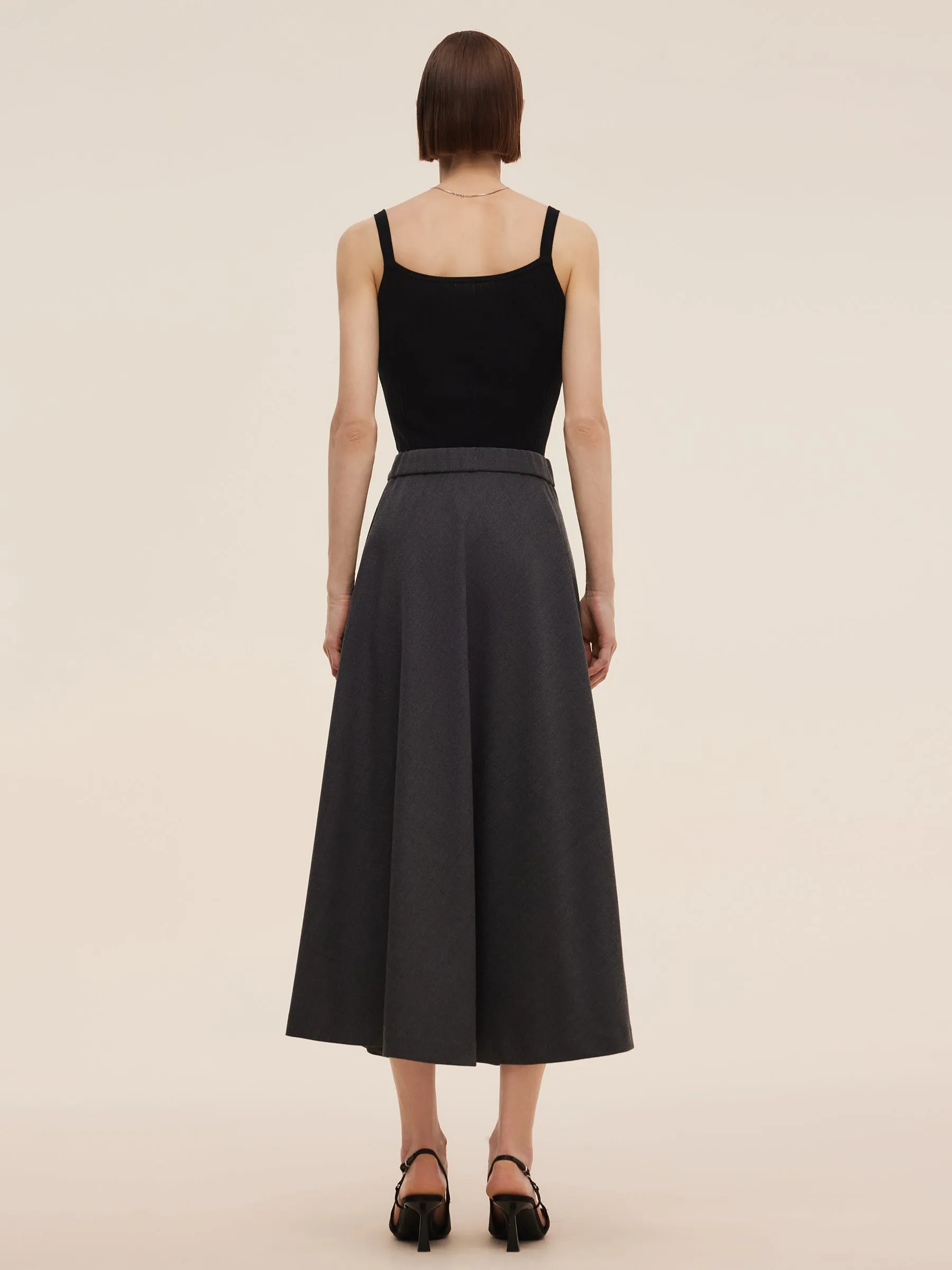 Worsted Wool Blend A-Line Women Skirt sold by Goelia product image thumbnail 3