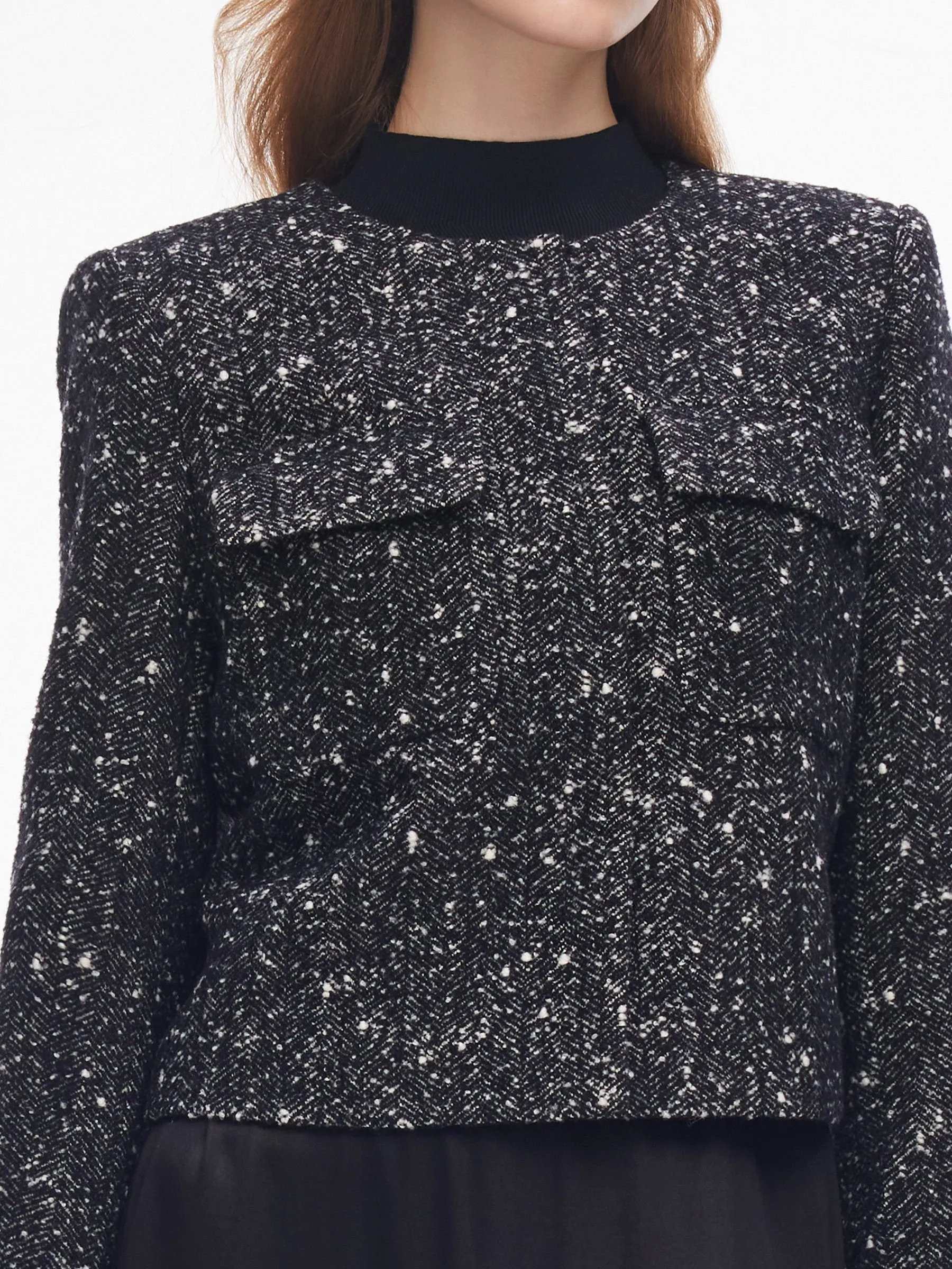 Wool Blend Round Neck Women Jacket sold by Goelia product image thumbnail 5