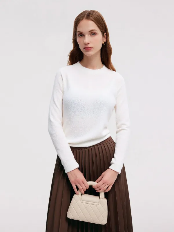 100% Machine Washable Wool Women Knit Top sold by Goelia