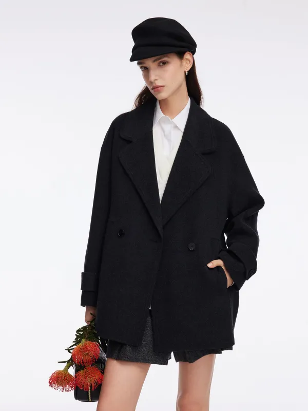 Wool Yak Blend Double-Faced Unisex Coat sold by Goelia