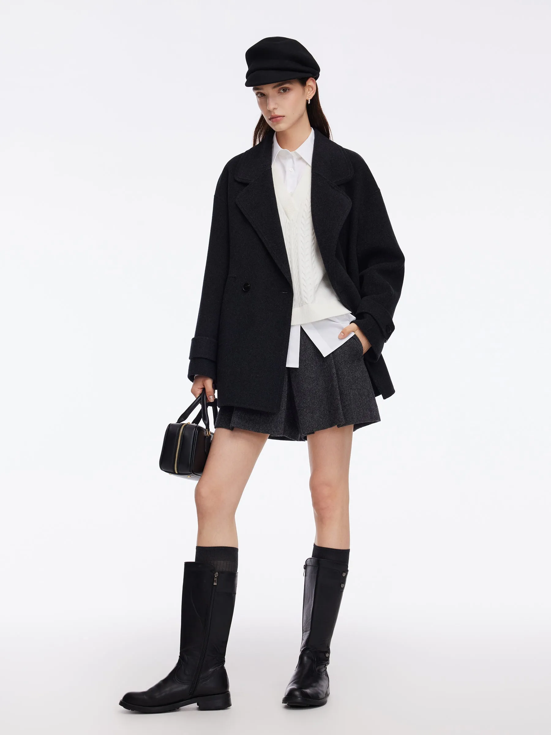 Wool Yak Blend Double-Faced Unisex Coat sold by Goelia product image thumbnail 2