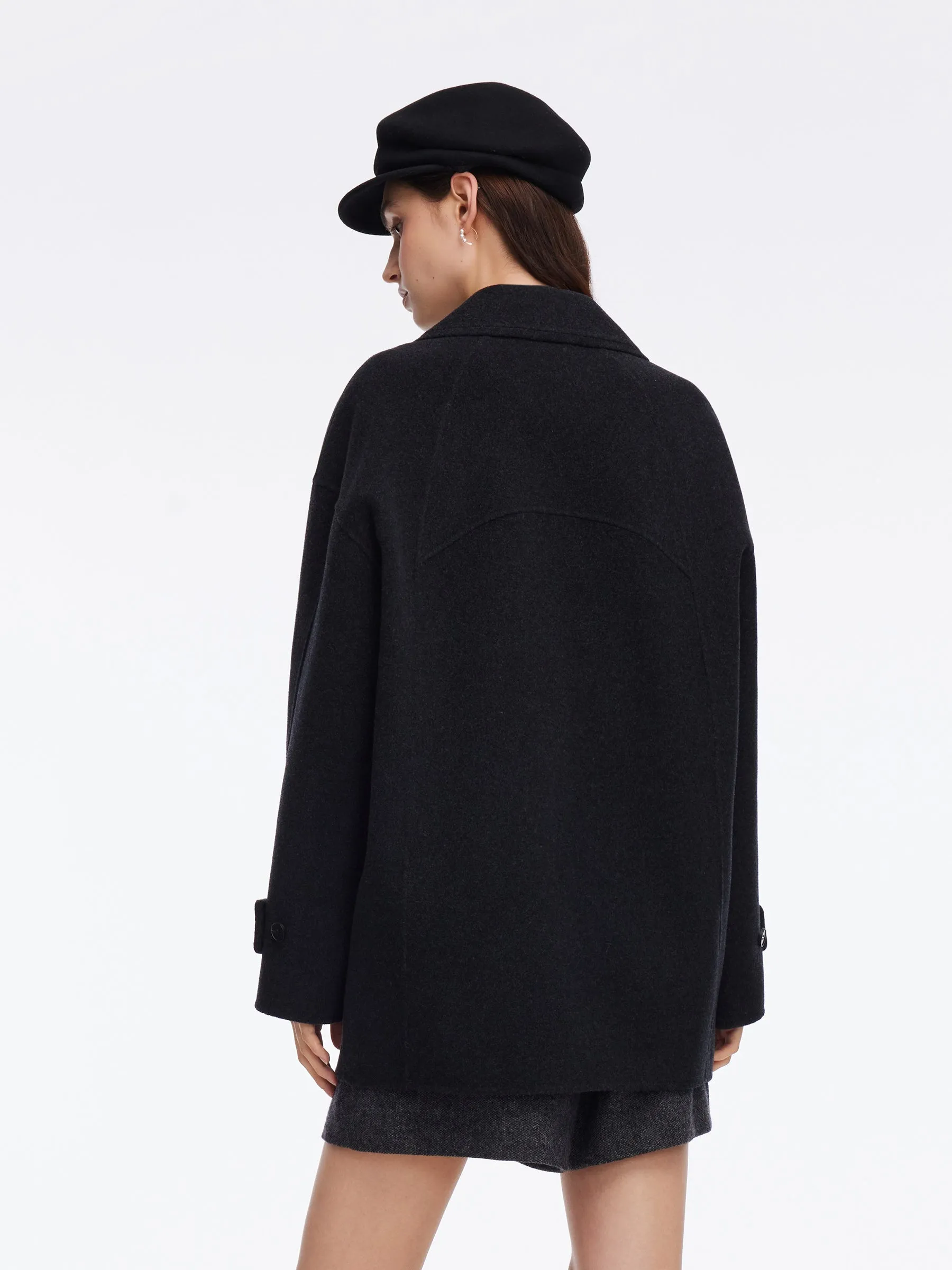 Wool Yak Blend Double-Faced Unisex Coat sold by Goelia product image thumbnail 4