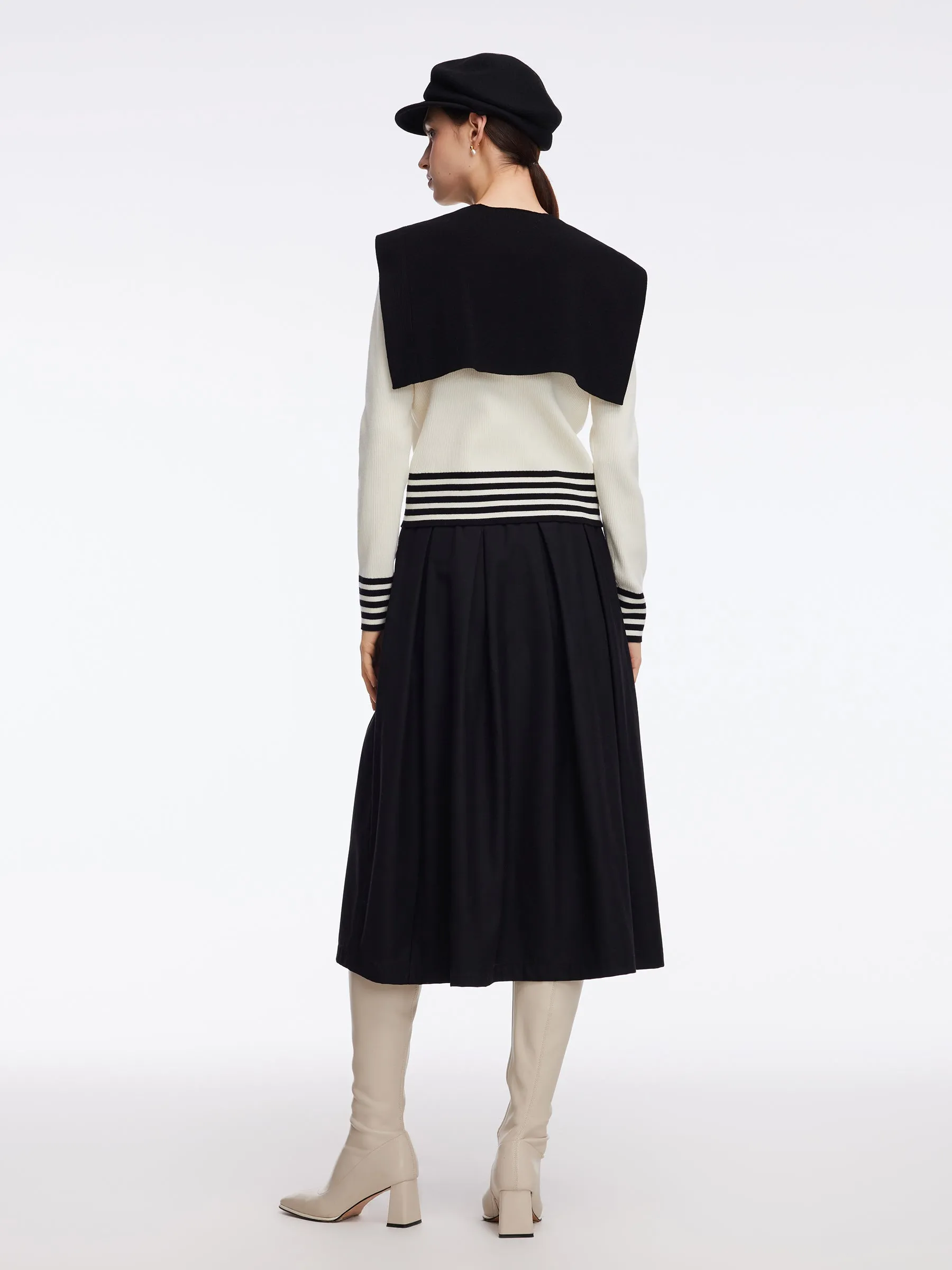 Tencel Wool Blend Knit Top And Skirt Two-Piece Set sold by Goelia product image thumbnail 4