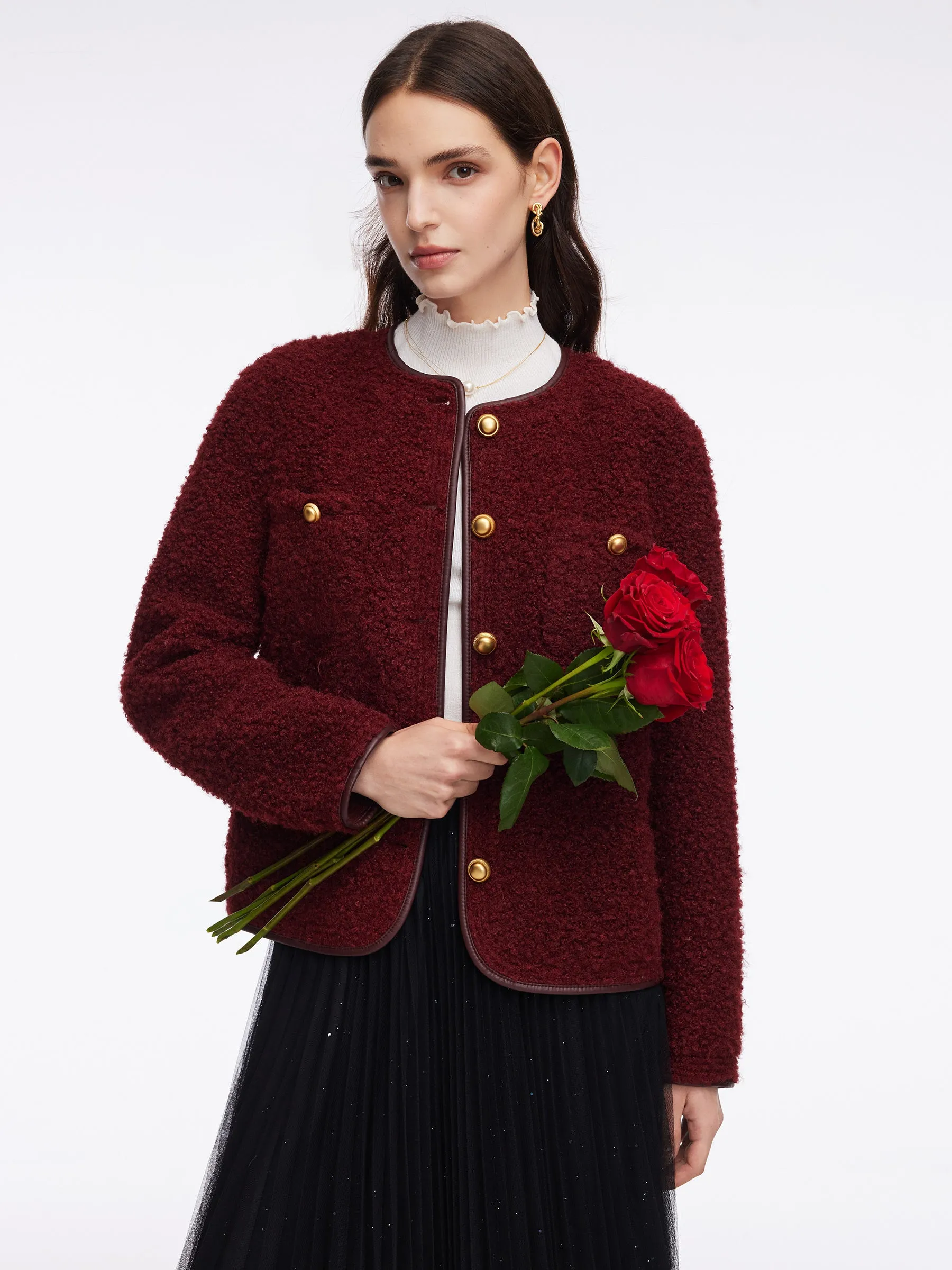 Eco-friendly Sherpa Women Jacket sold by Goelia