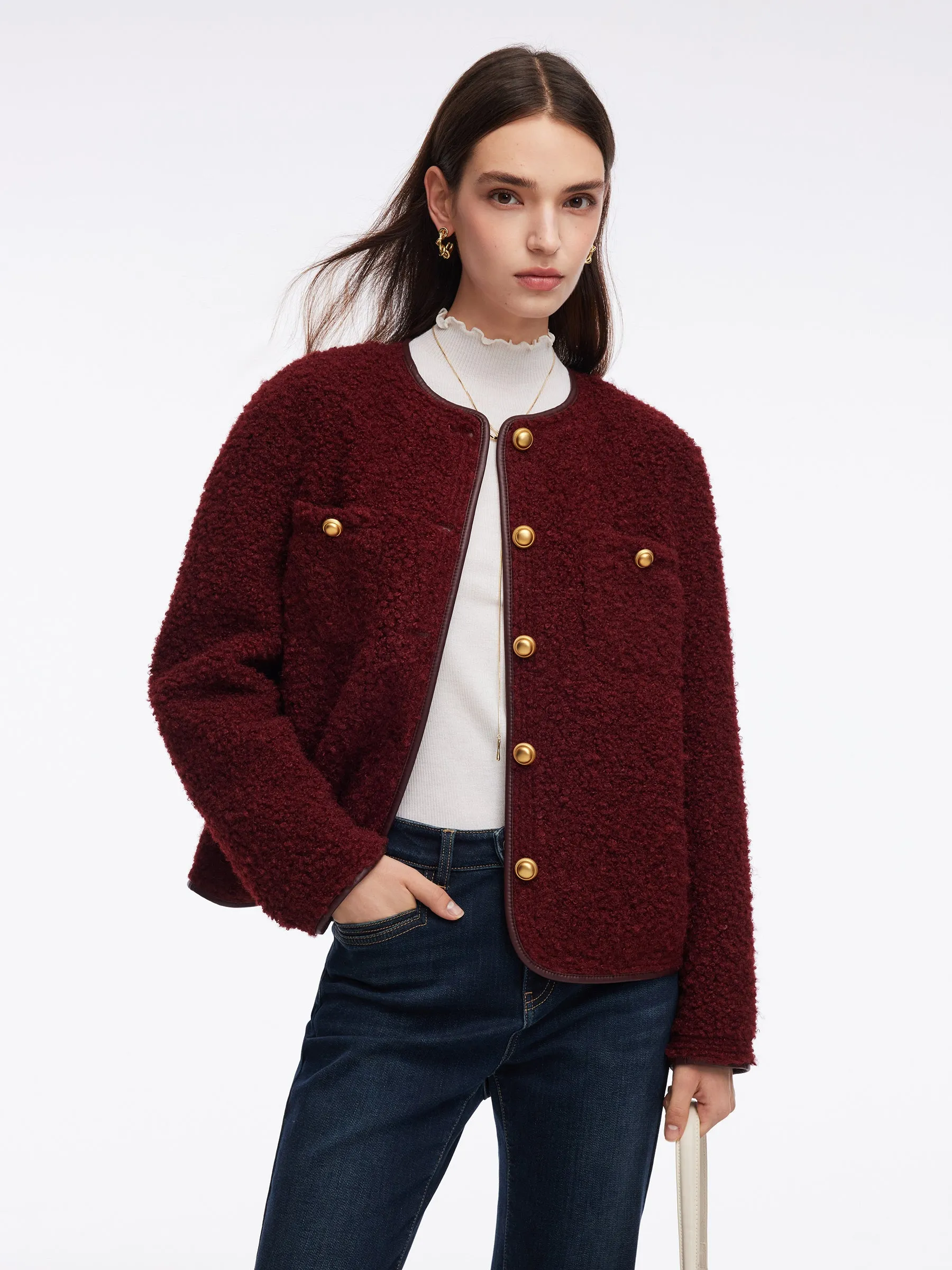 Eco-friendly Sherpa Women Jacket sold by Goelia product image thumbnail 3