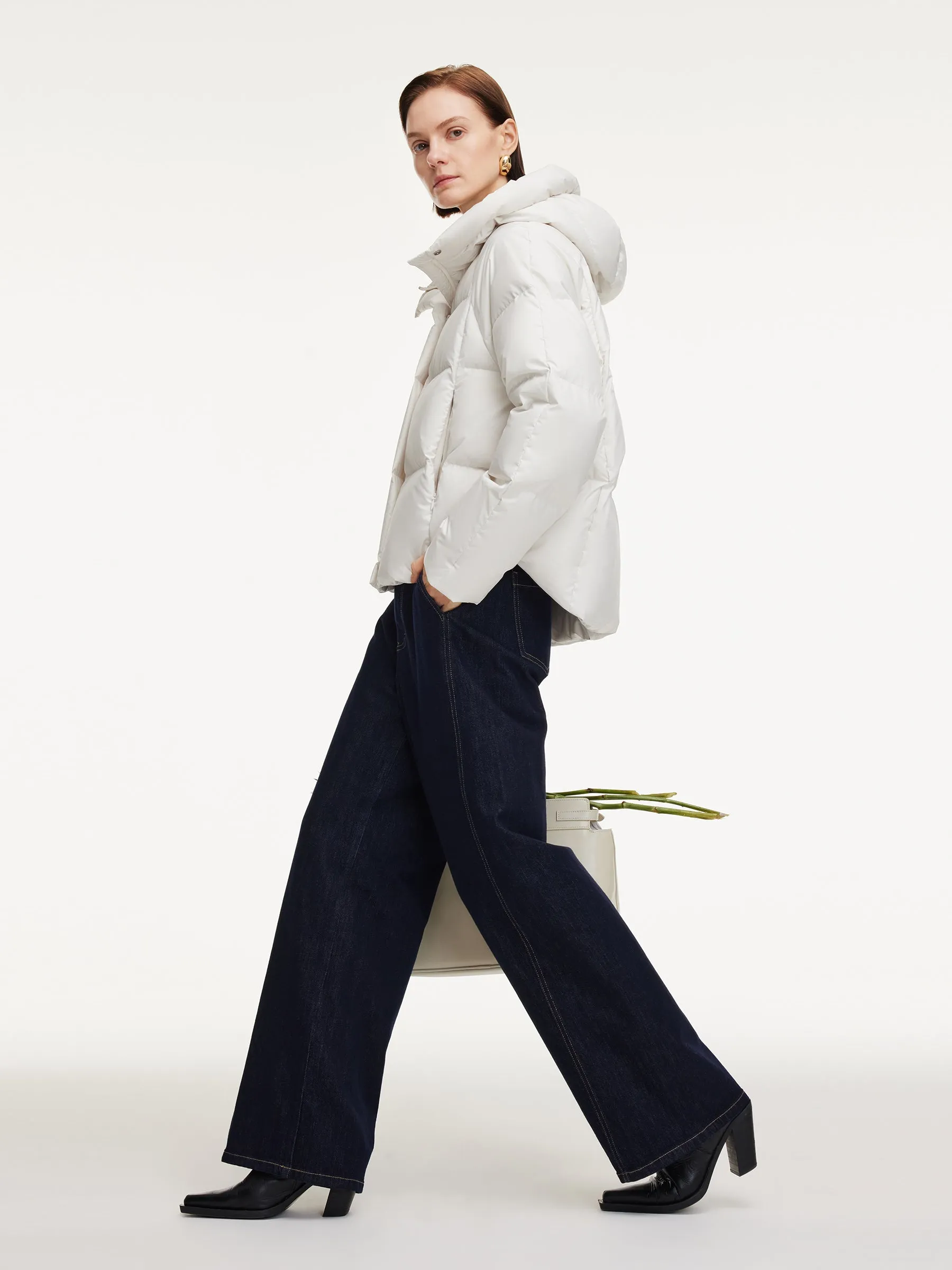 Hooded Zip-Up Goose Down Jacket sold by Goelia product image thumbnail 3