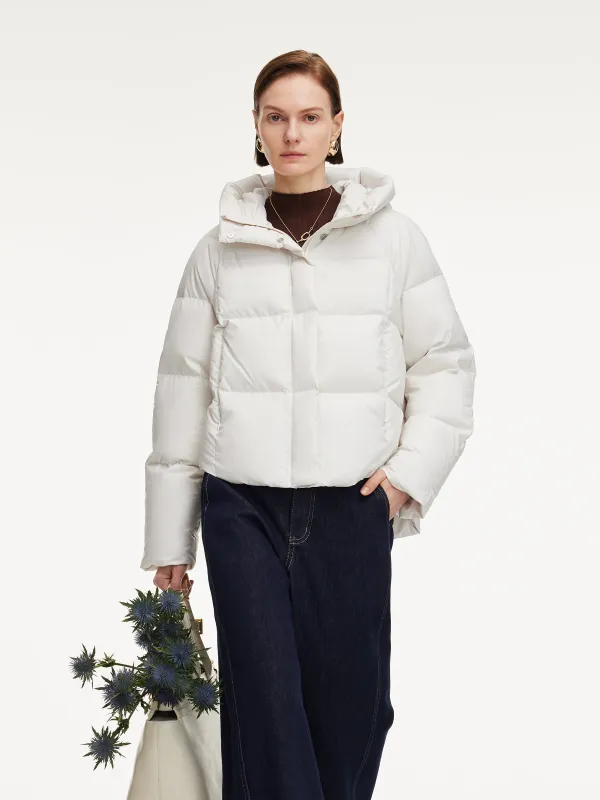 Hooded Zip-Up Goose Down Jacket sold by Goelia