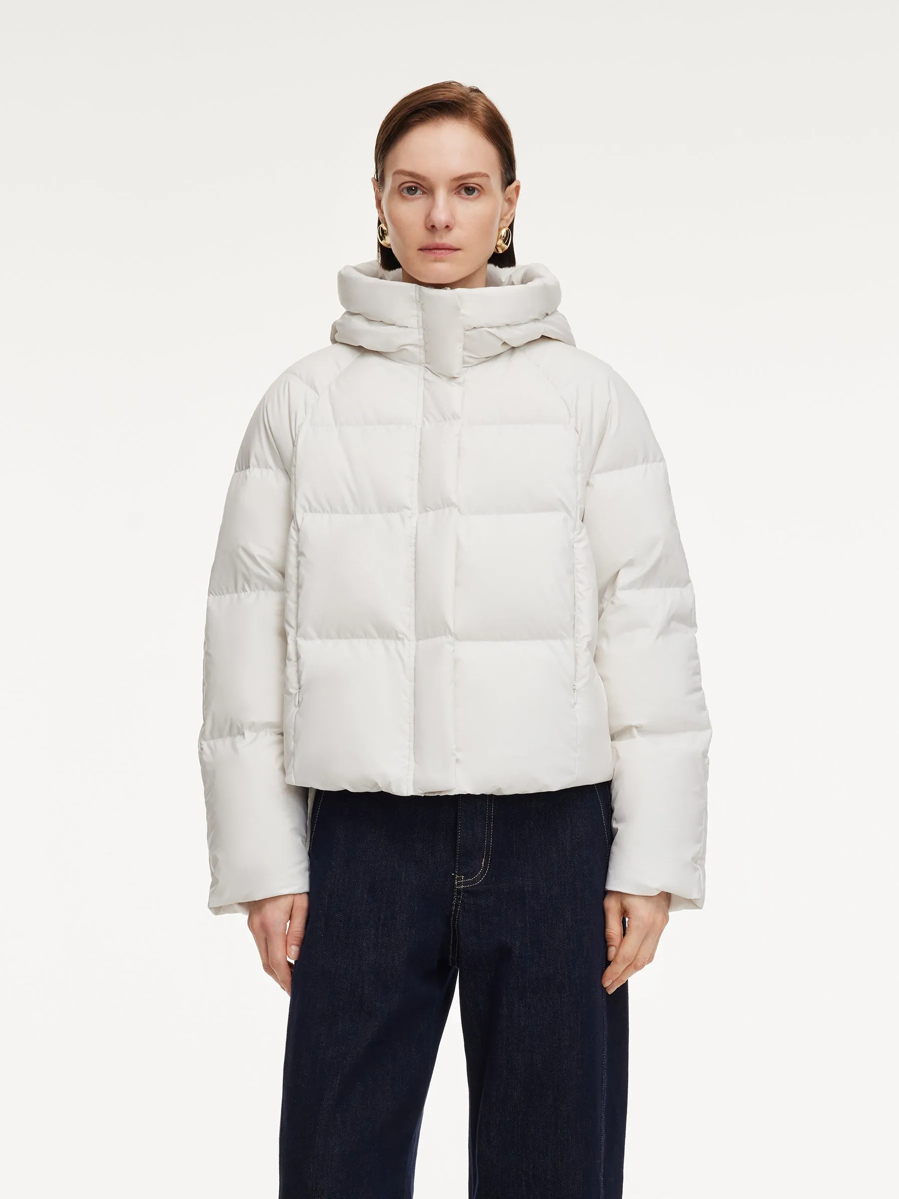 Hooded Zip-Up Goose Down Jacket sold by Goelia product image thumbnail 4