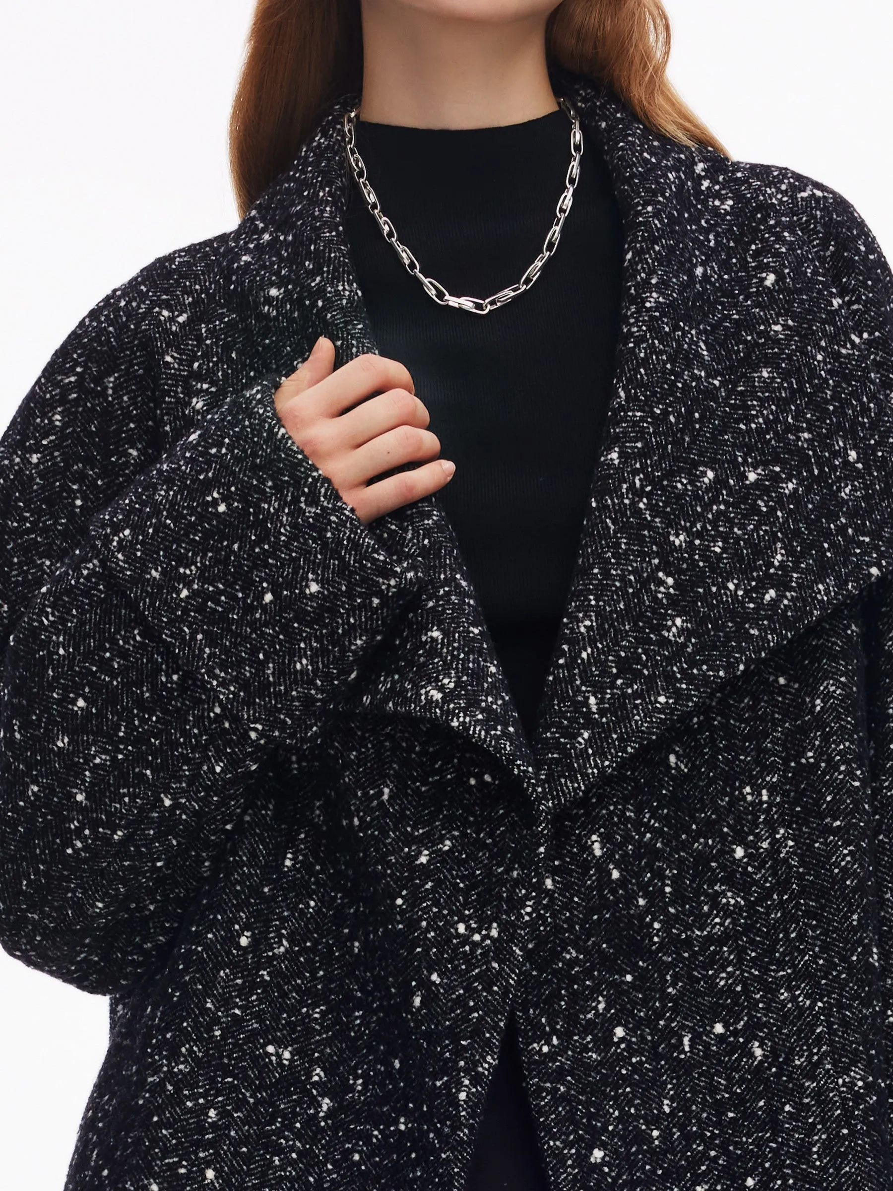 Wool Blend Folded Cuffs Women Jacket sold by Goelia product image thumbnail 5